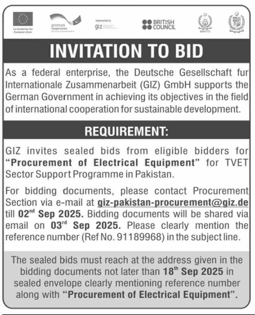 Public Sector Organization Tender Notice